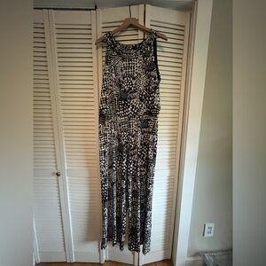 Style & Co Black and White Halter Jumpsuit